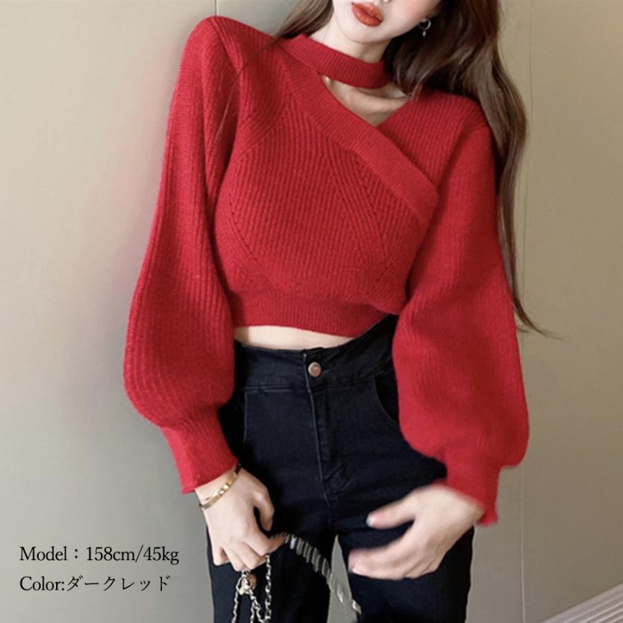 ニット・セーター | ショート丈 ニットトップスレディース秋冬