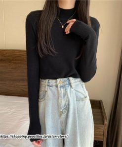 ニット・セーター | カットソー ニット レディース リブニット 長袖 秋冬 春 トップス スリム ストレッチ インナー 無地 プルオーバー 通学通勤 長袖ニット 長袖カットソー 着痩せ