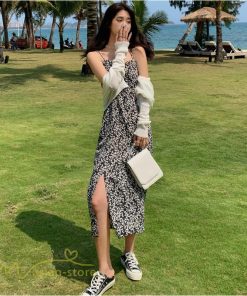 マキシ | サマーワンピース レディース 夏 ノースリーブ ワンピース 新作 きれいめ 着痩せ 可愛い 韓国風 旅行 花柄 裾口スリット 大人 30代 サマー 20代 お出かけ 40代