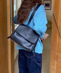 ショルダーバッグ | シンプル 韓国風 2way肩掛けバッグ 斜めがけバッグ 通学 フェイクレザー フリップバッグ レディース 通勤