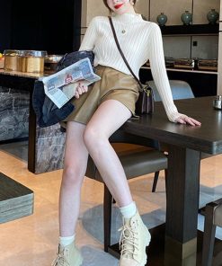 ニット・セーター | リブニットトップス プチハイネック