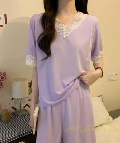 パジャマ ルームウェア | パジャマ レディース 夏 半袖 ルームウェア 涼しい 部屋着 ナイトウェア 寝間着 柔らかく軽い薄手の快適Tシャツパジャマ 部屋着 薄手パジャマ 上下セット