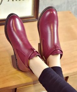 ショートブーツ | ブーツ ブーティー レザーブーティー チャンキーヒール ポインテッドトゥ シューズ 靴 スリップオン レディース 太ヒール オフィス 大人 25cm 無地 サイドゴア