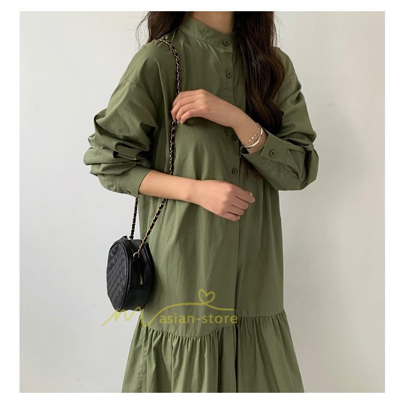 マキシ | シャツワンピース ワンピース 秋 春 レディース ロングワンピース 長袖 ロング丈 マキシ丈 体型カバー 無地 ゆったり 着痩せ 30代 40代 カジュアル 50代 夏物
