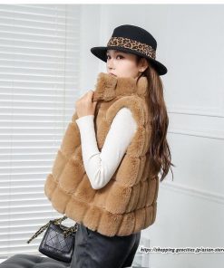 ベスト | ボリュームフェイクファーファー毛皮レディース 冬 フェイクファー 毛皮コート アウター ノースリーブ ふわふわ ジレ 前開き 秋冬
