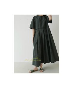 マキシ | ワンピース プリーツ Aライン 夏ワンピース 春 夏 秋 半袖 ロング マキシ丈 ロングワンピース お出かけ マキシワンピース カジュアル 着痩せ 20代30代40代50代