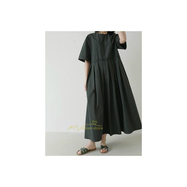 マキシ | ワンピース プリーツ Aライン 夏ワンピース 春 夏 秋 半袖 ロング マキシ丈 ロングワンピース お出かけ マキシワンピース カジュアル 着痩せ 20代30代40代50代