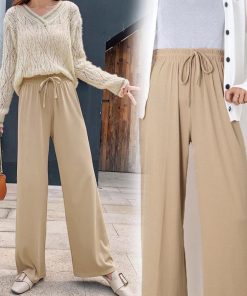 ワイドパンツ | ハイウエスト レディース ストレートパンツ 接触冷感 ロングパンツ ハイウエストサマーパンツ リラックスパンツ