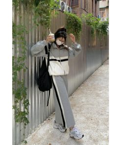 スカート | スウェット秋冬 レディース ドッキング ロングジャケット パーカー スウェット アウター 無地 ボトムズ 運動 ウエストゴム ジップアップ