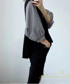 tシャツ・カットソー | 長袖ブラウス レディース Tシャツ 秋物 切替ブラウス 切替Tシャツ トップス 七分袖 長袖 夏秋物 ドッキングTシャツ 20代30代 長袖Tシャツ ドッキングブラウス