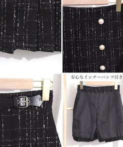 ミニスカート | ツイード風ミニスカートインナーパンツ付き