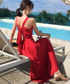 マキシ | ロングワンピース 2020春夏 キャミワンピ レディース マキシ丈ワンピ リゾートワンピース 背中見せ 海旅行 フレアワンピース セクシー XL 無地 L S M
