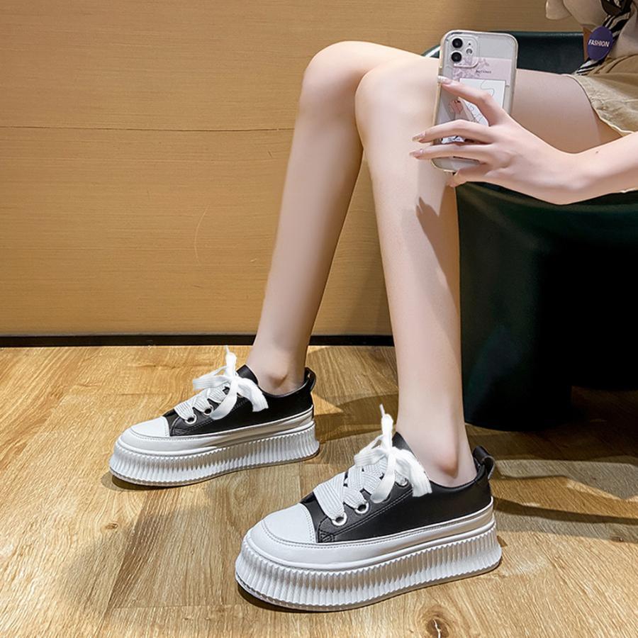 シューズ | 厚底スニーカー レディース ローカット靴
