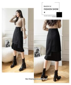 スカート | ロングプリーツカート Aライン 秋冬 レディース ボトムス 通勤 着痩せ キレイめ 20代30代40代50代 カジュアル 上品 ラシャ 大人気