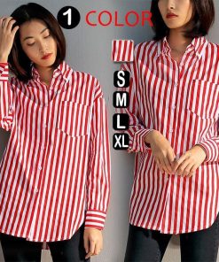 シャツ・ブラウス | 即日発送シャツブラウス レディーストップス ストライプシャツ ビジネスカジュアルウェアシャツ 可愛い 長袖 S M 2020春夏 オフィス通学通勤 XL L 上着