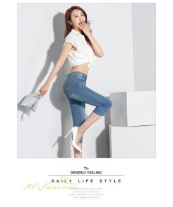 ジーンズ、デニム | パンツ デニム ジーンズ 7分丈 着痩せ レディース 無地 新作 ハイウエスト スキニーパンツ 着回し きれいめ 通勤通学 美脚 アウトドア お出かけ ポケット 定番