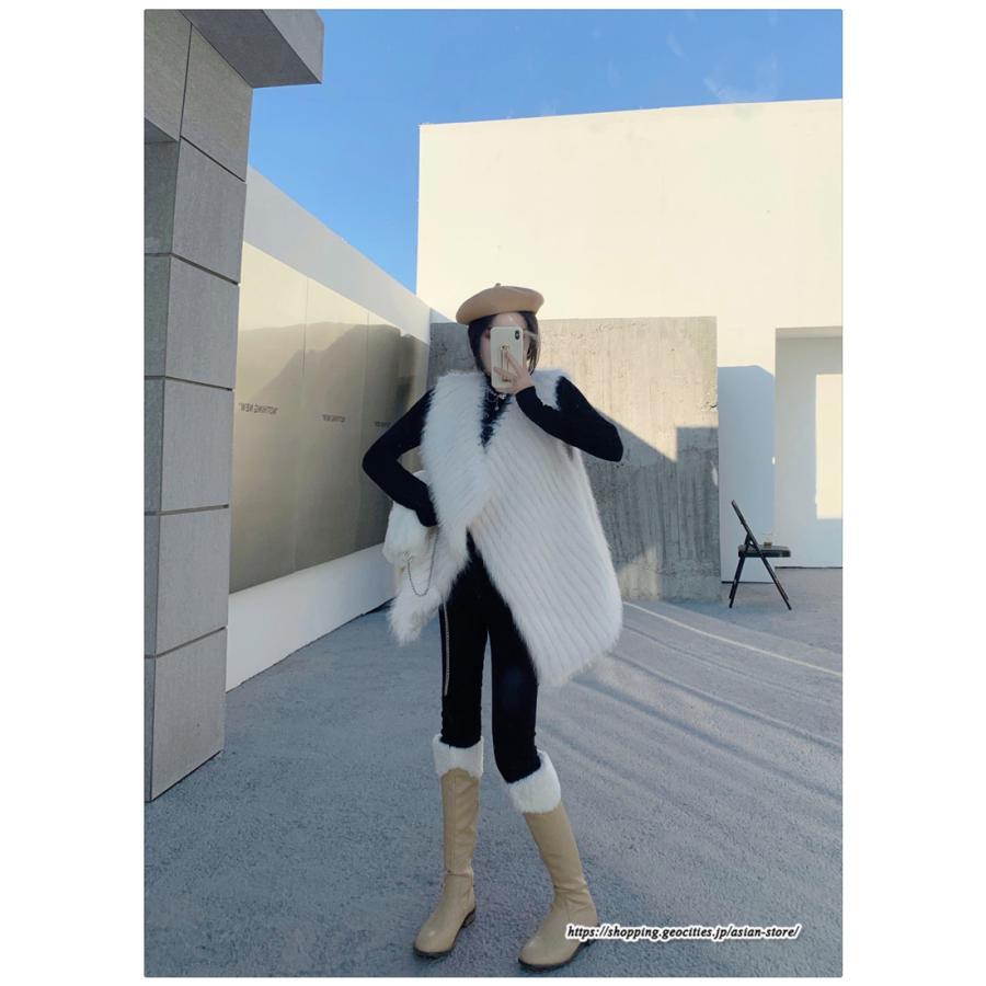 ベスト | ボリュームフェイクファーファー毛皮レディース 冬 フェイクファー 毛皮コート アウター ノースリーブ ふわふわ 前開き 秋冬 ジレ