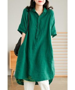 送料無料SALE | ワンピース レディース 夏 カットソー シャツワンピース スカート 麻 綿 大きいサイズ サマー Tシャツ 可愛い 30代 40代 20代 体型カバー ゆったり 送料無料