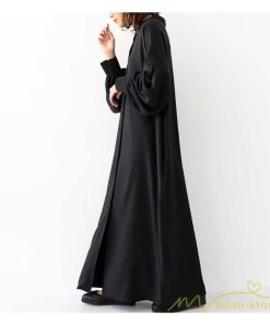 マキシ | 長袖ワンピース ロングワンピース シャツワンピース 羽織り レディース 2way パフスリーブ 大きいサイズ 秋物 送料無料 大人 ゆったり 50代60代 30代40代