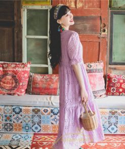 マキシ | ワンピース 夏 レース 半袖 ロングワンピ ワンピ ロング丈ワンピース ロングワンピース 無地 可愛い ナチュラル きれいめ 外出 大人 お出かけ かわいい 着痩せ