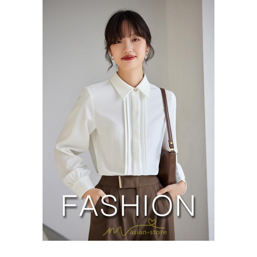 シャツ・ブラウス | ブラウス レディース 長袖 50代 白 シャツ ゆったり トップス きれいめ フォーマル 上品 フェミニン 高品質 20代 30代 お出かけ シフォン 通勤 OL 40代