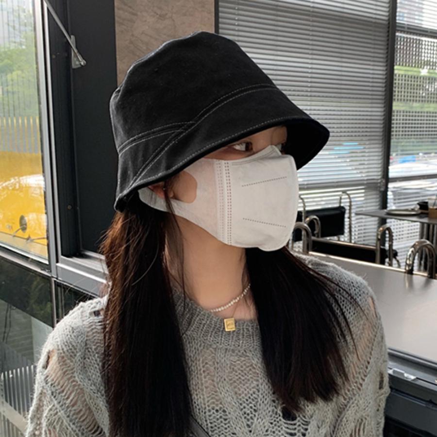 帽子 | ステッチバケットハット レディース韓国風