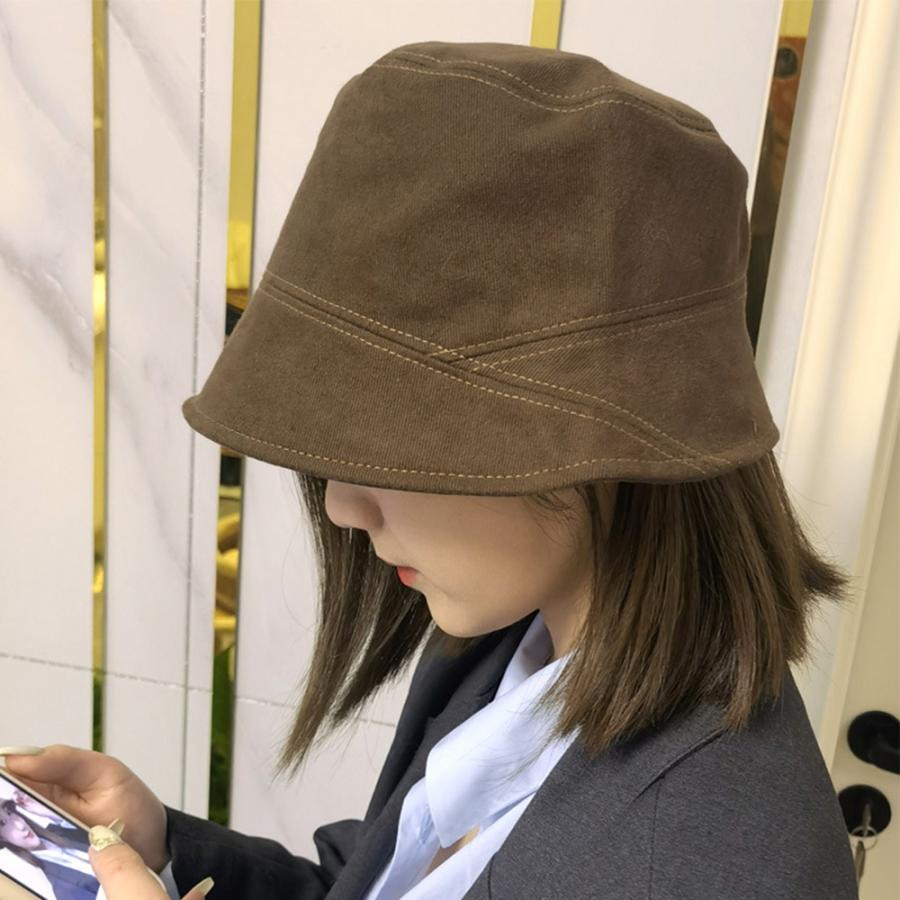 帽子 | ステッチバケットハット レディース韓国風