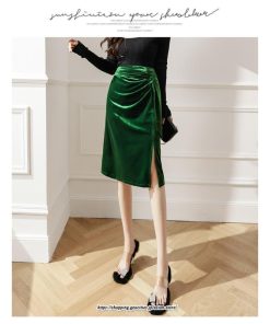 スカート | ミモレ丈 ひざ丈 レディース スウェット 着痩せ Aライン レトロ風 スリット 上品 2022新作 韓国風 オシャレ キレイめ 通勤 秋冬コーデ