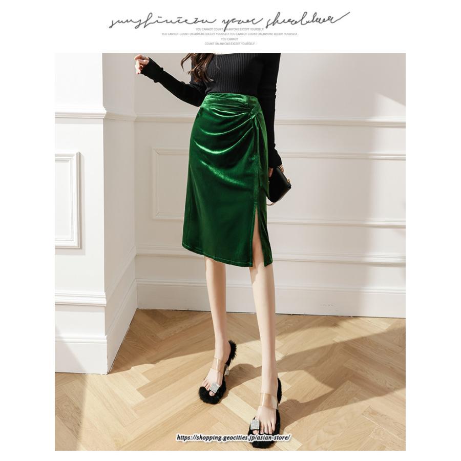 スカート | ミモレ丈 ひざ丈 レディース スウェット 着痩せ Aライン レトロ風 スリット 上品 2022新作 韓国風 オシャレ キレイめ 通勤 秋冬コーデ