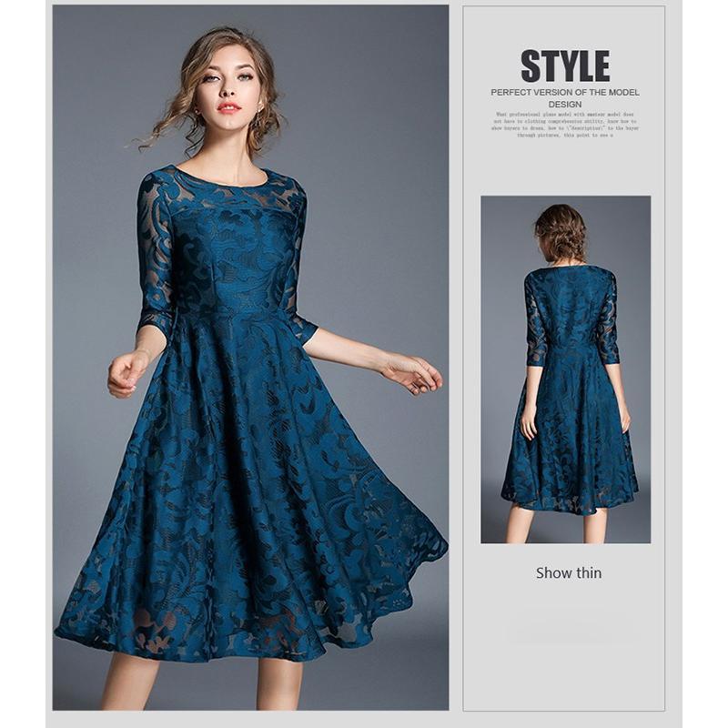 レースワンピース | ワンピース ドレス ロングドレス レースワンピ 結婚式 パーティードレス 二次会 フォーマル レデイース エレガント お呼ばれ ロングワンピ 七分袖