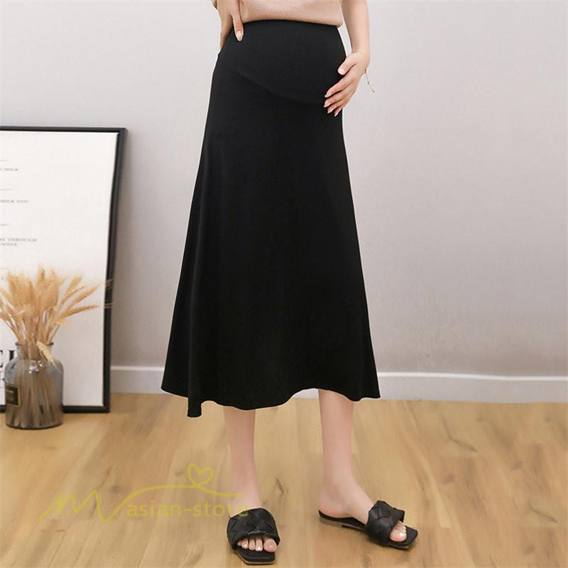 スカート | マタニティレディース Aラインロング丈 マタニティウェア 妊婦服 カジュアル 体型カバー 春 夏 ウエスト調整 ゆったり マタニティ