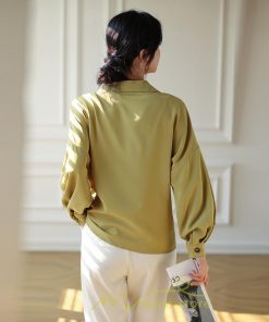 シャツ・ブラウス | ブラウス レディース シャツ トップス Vネック 長袖シャツ 無地 オフィス カジュアル おしゃれ 通勤 オフィス お出かけ エレガント 上品 デート フェミニン