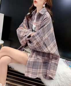 シャツ・ブラウス | チェック柄シャツ 起毛シャツブラウス韓国