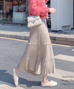 フレアスカート | カジュアル Aラインスカート ボトムス ティアードスカート レディース ニットスカート プリーツスカート体型カバー 着やせ ウエストゴム