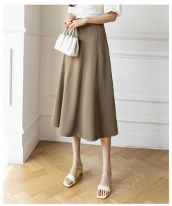 スカート | フレア無地 きれいめ 30代 40代 50代 着やせ 上品 ボトムス 春秋 夏 お洒落 通勤 エレガント 着痩せ 着回し ハイウエスト カジュアル 通学 お出かけ