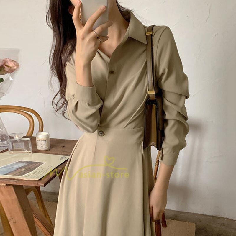 マキシ | 【大人風ロングワンピ】ワンピース レディース 夏 シンプル 無地 大人 マキシ丈 通勤着 20代30代40代50代 韓国ファッション エレガント 上品 ロングワンピース