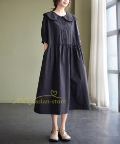 マキシ | 【大人風ロングワンピ】ワンピース レディース 夏 シンプル 無地 大人 通勤着 ロングワンピース ゆったり 20代30代40代 2022 お出かけ 着痩せ カジュアル 上品