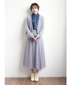 スカート | ロングチュールハイウエストフレアレディース 無地 きれいめ ウエストゴム 通勤通学 可愛い S M L 上品 着痩せ