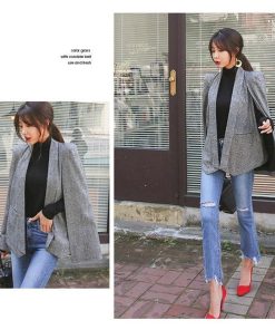 コート・ジャケット | 即日発送ポンチョコート マント ビジネスカジュアルウェア テーラードジャケット グレンチェック フォーマル レディース エレガント S XL L M 千鳥柄 長袖