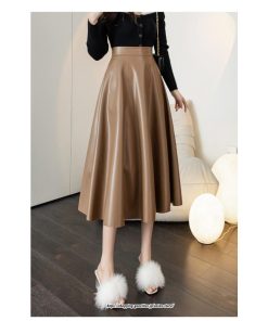 スカート | ロングレザーフレアAライン秋 冬 レディース ロング丈 着痩せ 20代 30代 40代 2022年 50代 送料無料