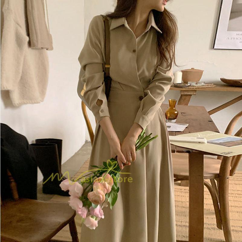 マキシ | 【大人風ロングワンピ】ワンピース レディース 夏 シンプル 無地 大人 マキシ丈 通勤着 20代30代40代50代 韓国ファッション エレガント 上品 ロングワンピース