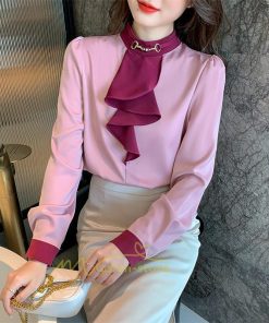 シャツ・ブラウス | ブラウス レディース 長袖 ブラウスシャツ ボウタイ フォーマル チュニック 大人 春 夏 春夏 フォーマル スーツ トップス 20代 30代 2022作 OL 高級感 母 ママ