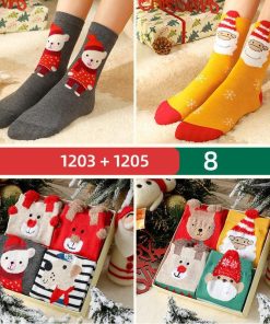日用雑貨 | 靴下 ソックス 8足セット あったかソックス 冬用ソックス クリスマス ルームソックス プレゼント ギフト ボックス 防寒 レディース 冷え取り 保温 冷え症
