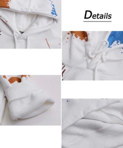 パーカ | レディース 秋冬 ペイント柄 スウェット ポケット付き 韓国風 長袖トレーナー 裏起毛 フード付き おしゃれ パーカー プルオーバー