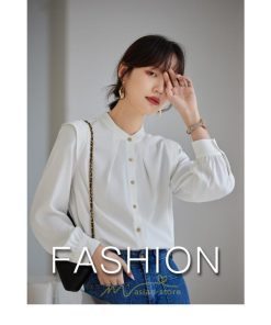 シャツ・ブラウス | ブラウス レディース 長袖 50代 白 シャツ ゆったり トップス きれいめ フォーマル 上品 フェミニン シフォン 高品質 20代 通勤 フォーマル 30代 40代 OL