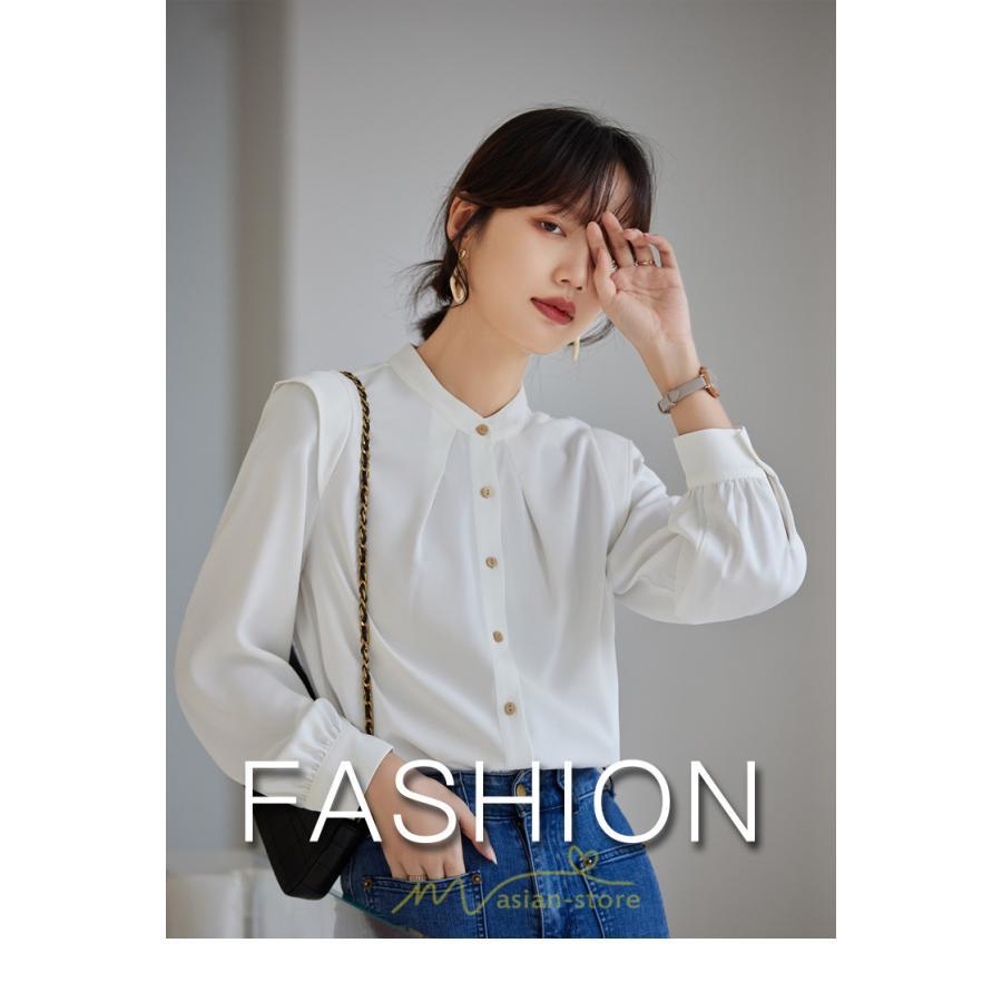 シャツ・ブラウス | ブラウス レディース 長袖 50代 白 シャツ ゆったり トップス きれいめ フォーマル 上品 フェミニン シフォン 高品質 20代 通勤 フォーマル 30代 40代 OL