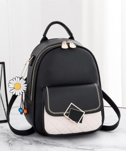 リュック | デイパック 3way レディース おしゃれ 小さめ フェイクレザー バックパック 配色 リュックサック ミニバイカラー