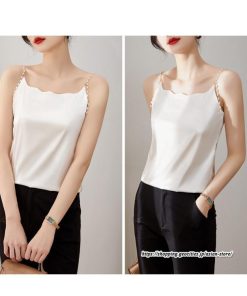 キャミソール タンクトップ | キャミソール サテン インナー レディース 重ね着 キャミ サテン生地 下着 肌着 ノースリーブ 光沢感のあるキャミソール 秋 滑らかな手触り 夏 トップス 春
