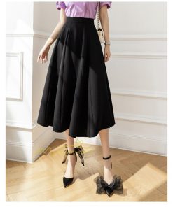 スカート | ハイウエスト ロングレトロ Aライン女性 マキシ丈ボトムス 春秋 夏 お洒落 カジュアル 2022 エレガント 20代30代40代 通勤