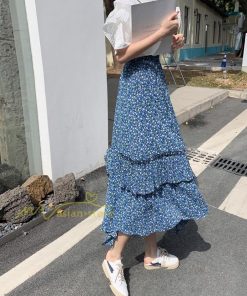 スカート | シフォンスカートマキシスカートフレアシフォンマキシ丈スカート夏 リゾートウエストゴムロングスカート結婚式 20代30代40代50代 カジュアル 不規則